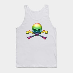 Rainbow Skull and Bones Tank Top